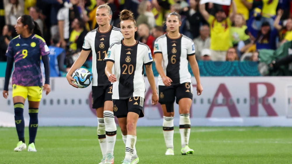 Das war nicht so gut: Alexandra Popp (links), Lina Magull (Mi.) und Lena Oberdorf gegen Kolumbien.