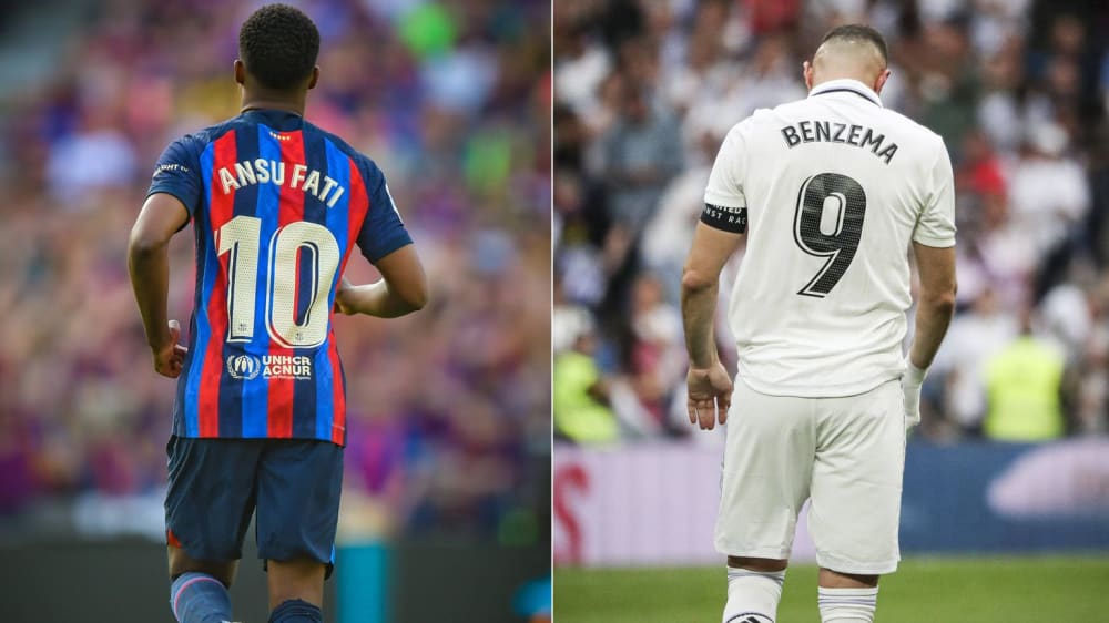 Haben Barcelona (vorübergehend) und Madrid verlassen: Ansu Fati (li.) und Karim Benzema.