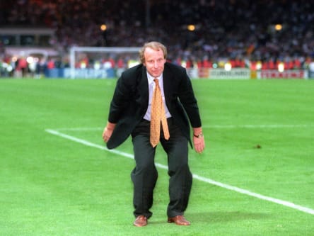 Bundestrainer Berti Vogts - Jubel - Europameister Deutschland Fußball, Europameisterschaft 1996, EM, Finale London, Deutschland