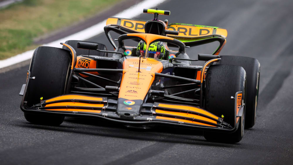 McLaren-Pilot Lando Norris startet von vorne.