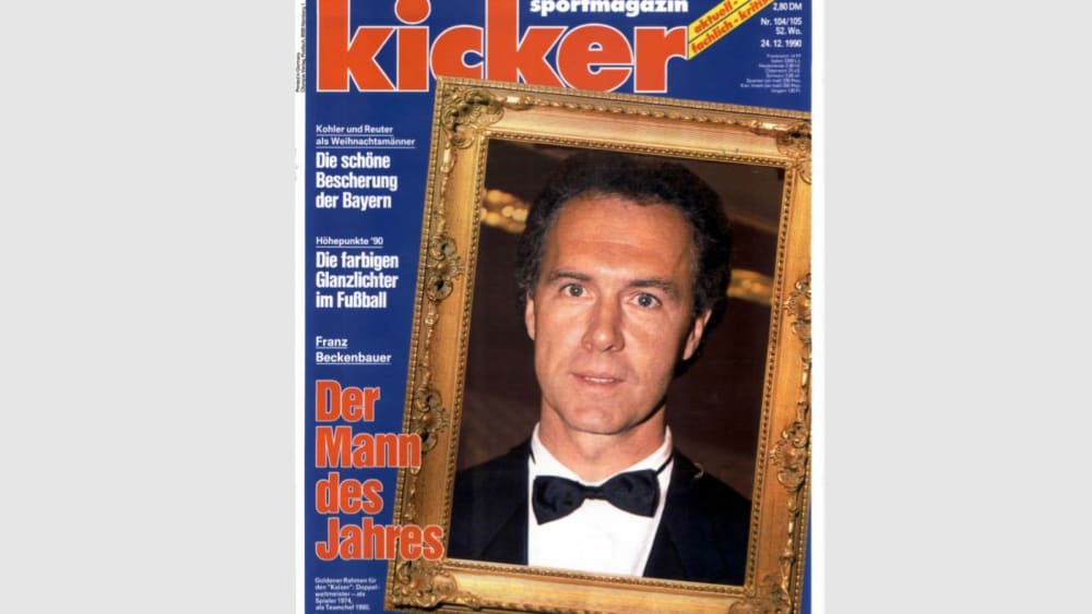 Erh&#228;lt als erster den vom kicker eingef&#252;hrten Titel "Mann des Jahres": Franz Beckenbauer.