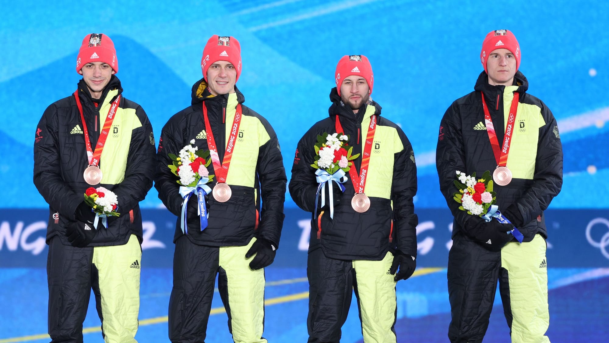 Bronze: Karl Geiger, Markus Eisenbichler, Stephan Leyhe, Constantin Schmid