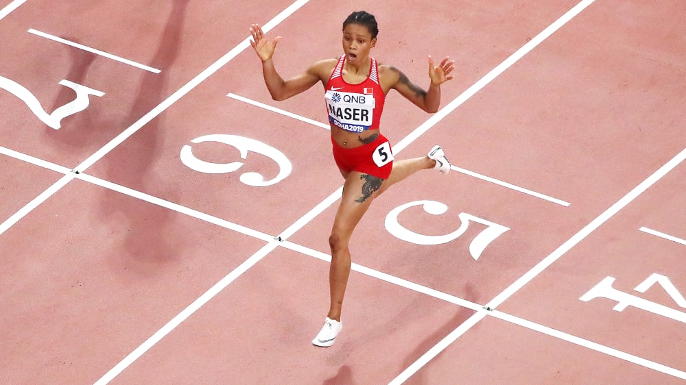 Per Fabelzeit zu Gold: 400 Meter-Weltmeisterin Salwa Eid Naser.