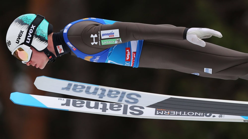Anze Lanisek gewann schon die Qualifikation in Garmisch-Partenkirchen - wie auch das Springen da.