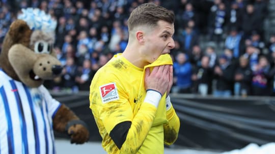 16 Zweitliga-Einsätze in der laufenden Saison mit einem kicker-Notenschnitt von 3,0: Herthas Keeper Tjark Ernst.