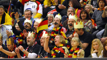 Fans der deutschen Handball-Nationalmannschaft.