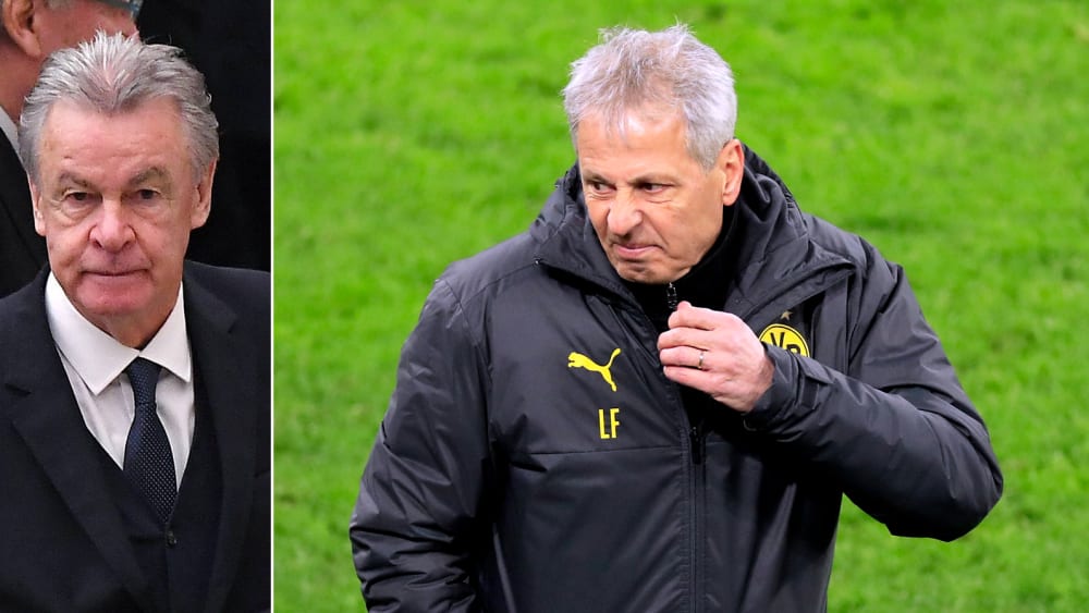 Zwei ehemalige BVB-Trainer: Ottmar Hitzfeld (l.) und Lucien Favre.