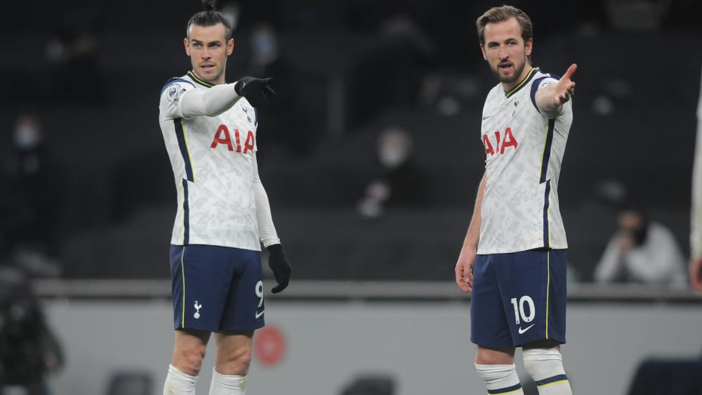 Doppelpacker unter sich: Gareth Bale und Harry Kane (r.).