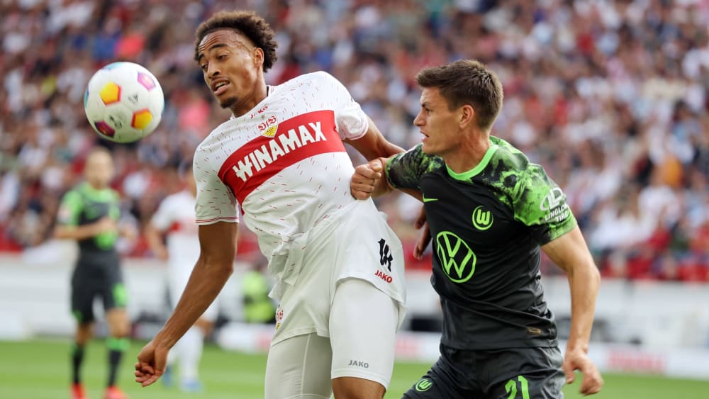 Zuletzt gegen Köln und gegen Wolfsburg jeweils in der Stuttgarter Startelf: Jamie Leweling (li.).