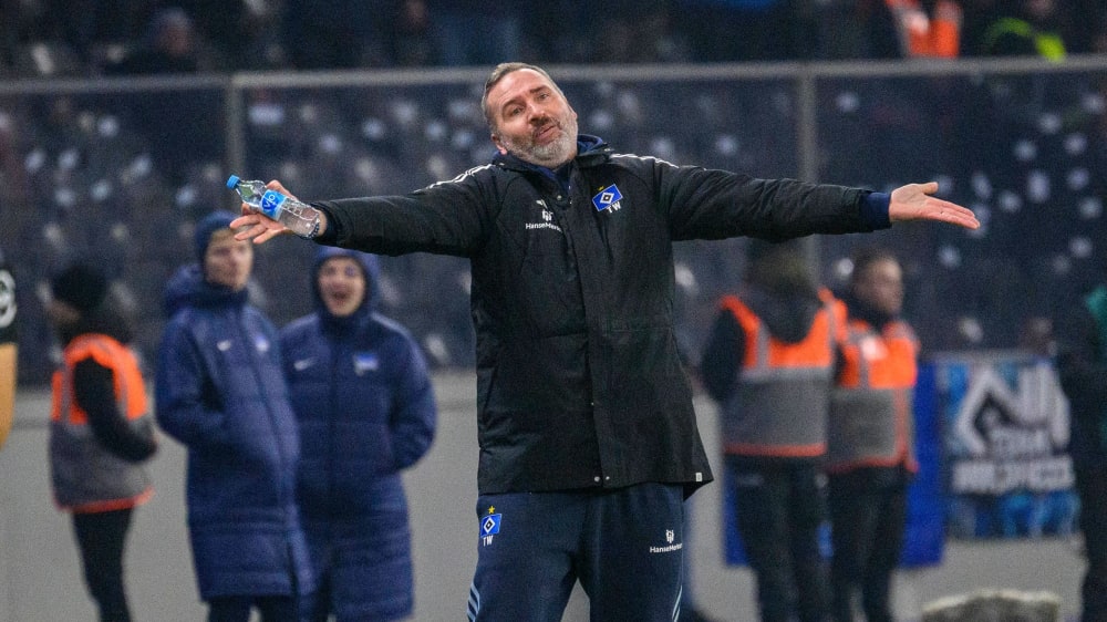 Zog in Berlin mit dem HSV knapp den Kürzeren: Hamburgs Coach Tim Walter.