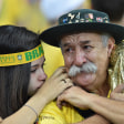 Trauernde brasilianische Fans nach dem 1:7 gegen Deutschland.