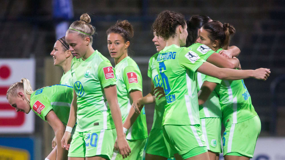 Klar &#252;berlegen in Potsdam: Die Frauen des VfL Wolfsburg haben beim verdienten 5:0 vollends &#252;berzeugt.