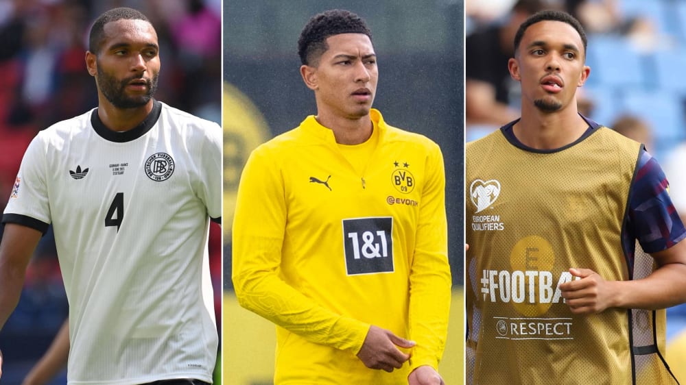 Auch Jonathan Tah, Jobe Bellingham und Trent Alexander-Arnold (v. li.) werden bei der Klub-WM für ihre neuen Teams auflaufen.