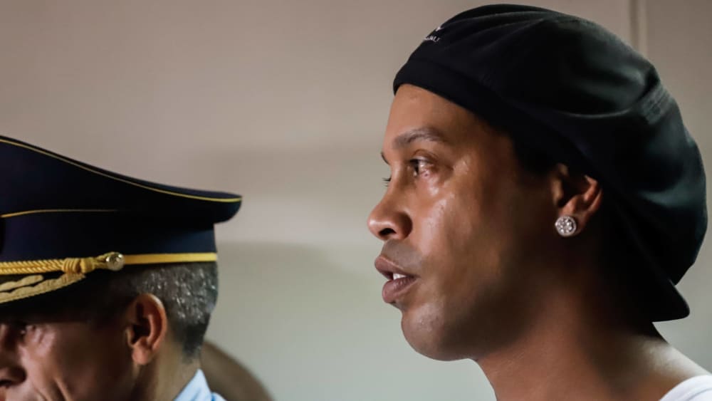 Ronaldinho bei seiner Inhaftierung am 7. M&#228;rz.