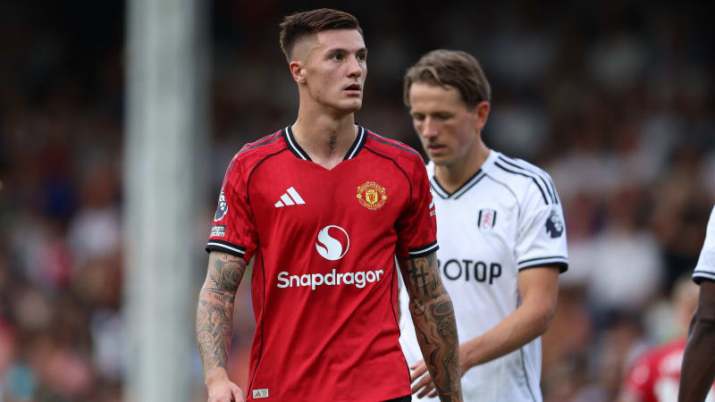 24 de agosto de 2025; Craven Cottage, Fulham, Londres, Inglaterra; Premier League Football, Fulham versus Manchester United; Nova contratação de Benjamin Sesko, do Manchester United