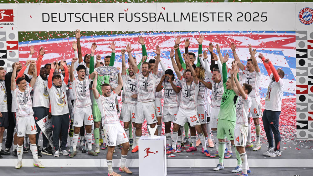 Der FC Bayern München wurde 2024/25 zum 34. Mal Deutscher Meister.