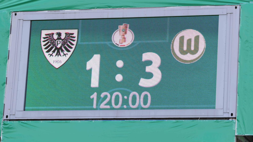 Aus 1:3 wird 2:0: Preußen Münster zieht am Grünen Tisch in die 2. Runde des DFB-Pokals ein - der VfL Wolfsburg ist draußen.