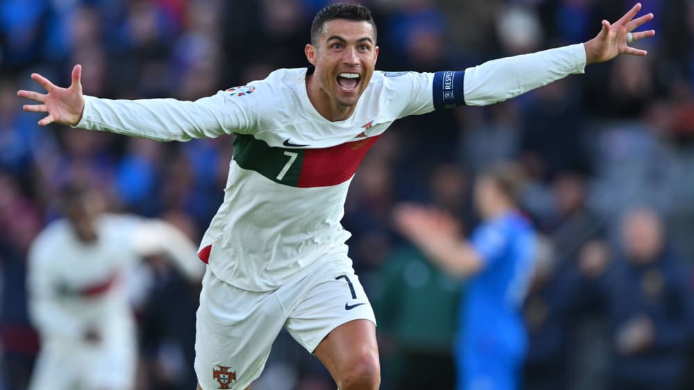 Später Jubel: Cristiano Ronaldo führte Portugal gegen Island zum Sieg.