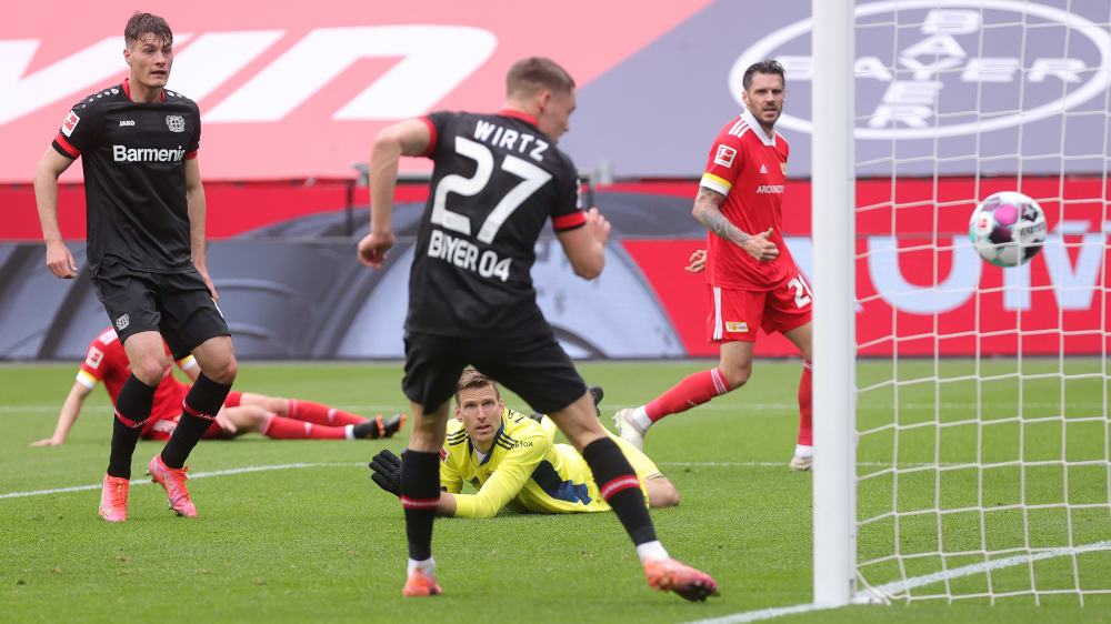 F&#252;hrungstor: Florian Wirtz erzielt das 1:0 f&#252;r Leverkusen. 