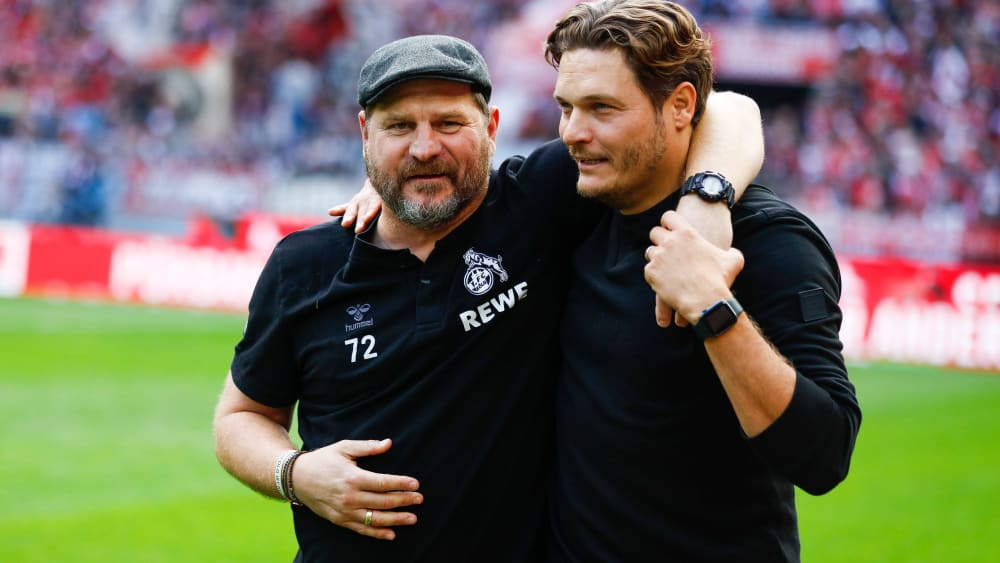 Musste in Köln das "schlimmste Gegentor der Hinrunde" ansehen: BVB-Coach Edin Terzic (re.), hier mit Kölns Trainer Steffen Baumgart.