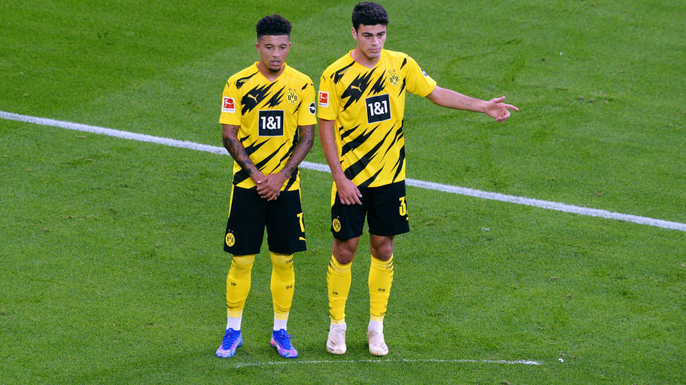 Erhalten wohl gegen Zenit eine Verschnaufpause: Die Dortmunder Offensivspieler Jadon Sancho (li.) und Giovanni Reyna.
