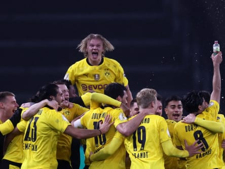 Borussia Dortmund jubelt &#252;ber den Pokalsieg