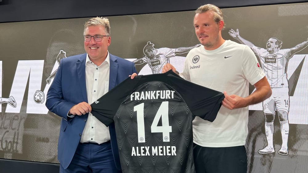 Frankfurts "Fußballgott" Alex Meier (re.) und Vorstandssprecher Axel Hellmann.