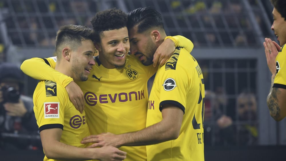 Klopft nach dem Sieg gegen Leipzig ans Tor der Champions League: Dortmunds Jadon Sancho.