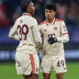 Könnten bei der Klub-WM wieder gemeinsam in Bayern-Outfit auflaufen: Mathys Tel und Adam Aznou.