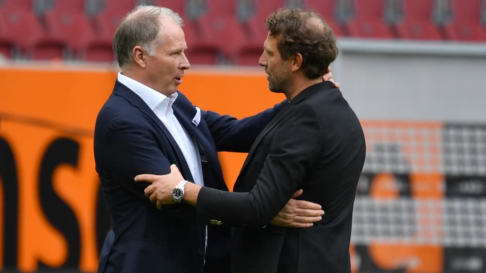 Wollen zusammen den FC Augsburg wieder voranbringen: Stefan Reuter und Trainer Markus Weinzierl.