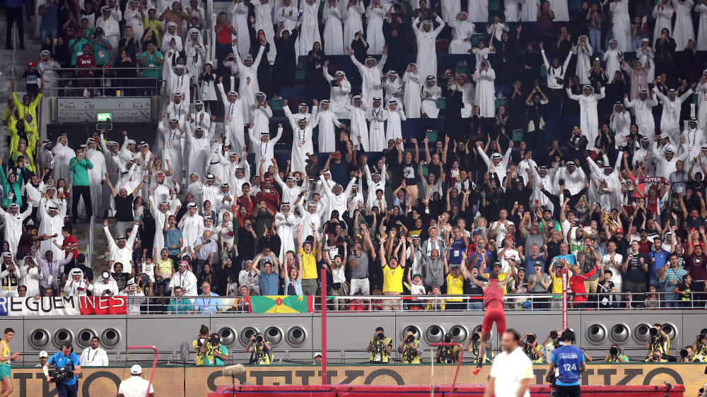 Gold f&#252;r Katar: Mutaz Essa Barshim holt die Zuschauer von den Sitzen.