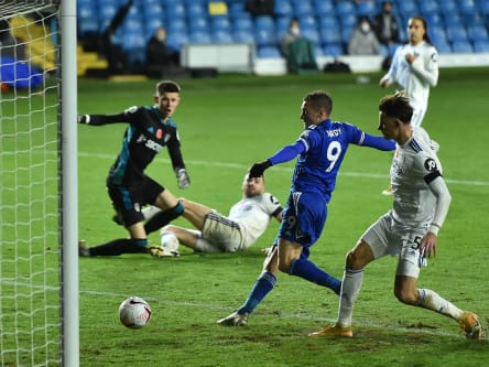 Die Vorentscheidung: Jamie Vardy (#9) trifft zum 3:1.