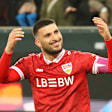 Bei ihm läuft's: Deniz Undav traf am Sonntag in Augsburg erneut für den VfB Stuttgart - sogar doppelt.