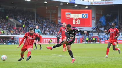 Der Dosenöffner: HSV-Stürmer Ransford Königsdörffer erzielt das 1:0.