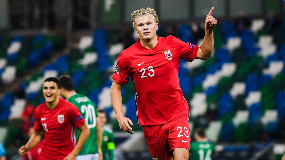 Norwegens Erling Braut Haaland soll auch im Play-off-Halbfinale der EM-Qualifikation gegen Serbien zuschlagen.