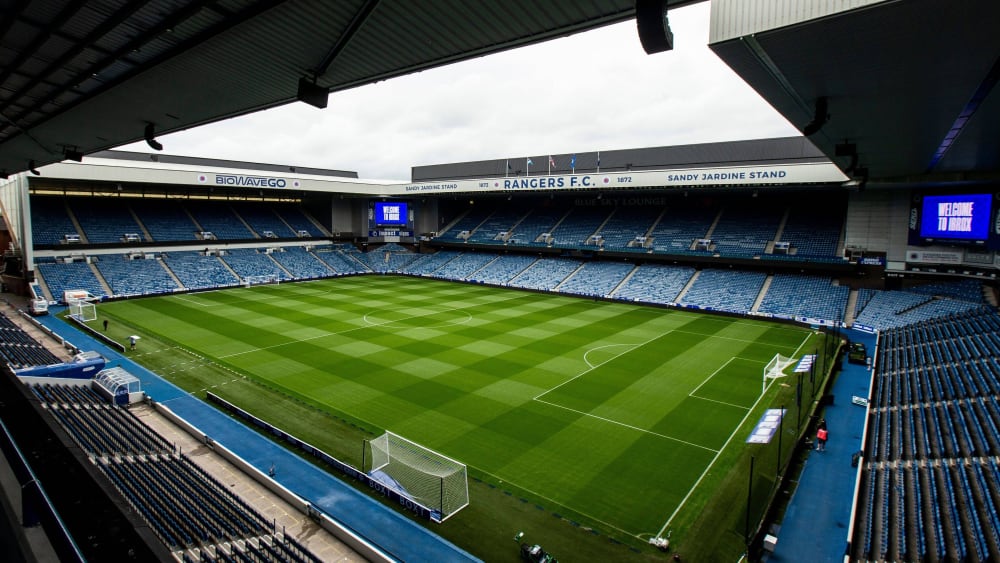 Hier ist Neapel erst am Mittwoch zu Gast: das Ibrox Stadium der Glasgow Rangers.&nbsp;