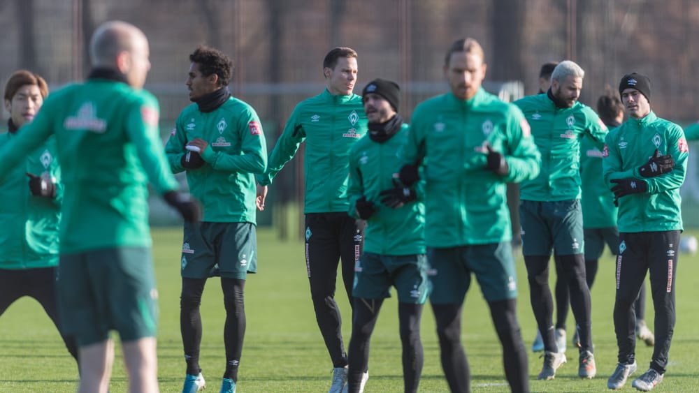 Ein Bild aus dem vergangenen Dezember: Werder Bremen beim Mannschaftstraining.