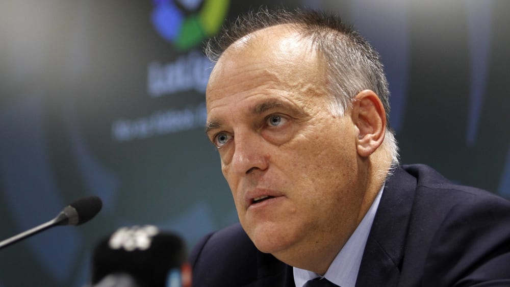 Javier Tebas, Spaniens Liga-Chef, droht den Klubs bei Nichtantritt mit Punktabz&#252;gen. 