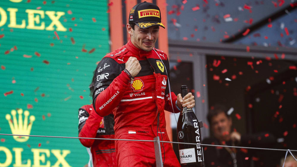 Charles Leclerc konnte nach seinem Sieg in Spielberg wieder jubeln.&nbsp;&nbsp;