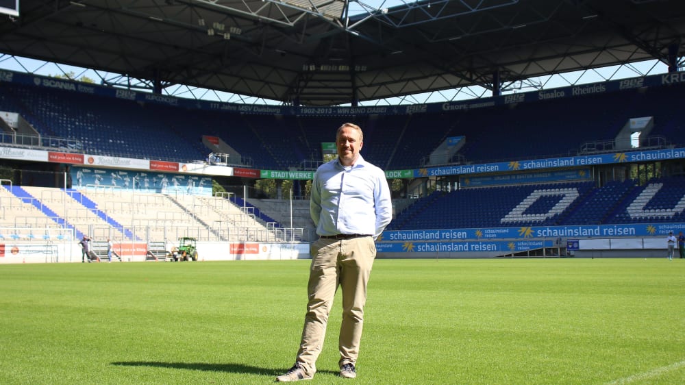 Dirk Broska, Gesch&#228;ftsf&#252;hrer der Stadionprojektgesellschaft des MSV Duisburg in der Schauinsland-Reisen-Arena.