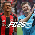 Jean-Matteo Bahoya (l.), Fisnik Asllani (m.) und Said El Mala (r.) zählen zu den größten Rating-Gewinnern der Bundesliga in EA SPORTS FC 26. Doch wer steht mit zwölf Pluspunkten gegenüber FC 25 an der Spitze der virtuellen Raketen?
