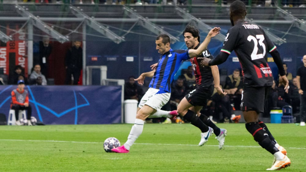 Erzielte früh im Spiel das 2:0 für Inter: Henrikh Mkhitaryan (Mi.).&nbsp;