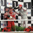 Wird in der F1 wie einst wieder mit Moet gefeiert? Hier Jacques Villeneuve (li., Williams) und David Coulthard bei der Siegerehrung 1998 am Hockenheimring.