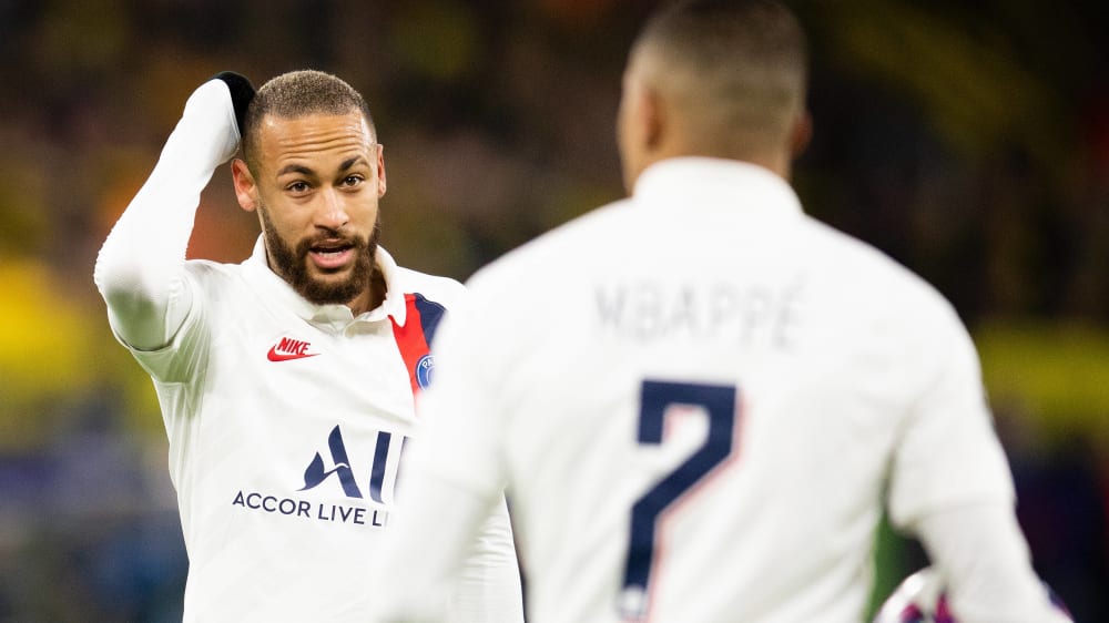 Ratlose Blicke: Neymar und Kylian Mbapp&#233; haben mit Paris Saint-Germain mit 1:2 bei Borussia Dortmund verloren.