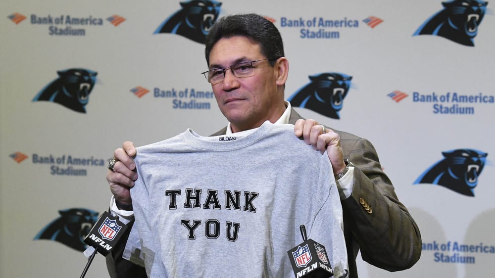 Hat sich nach seiner Entlassung ordnungsgem&#228;&#223; von den Carolina Panthers verabschiedet: NFL-Trainer Ron Rivera.