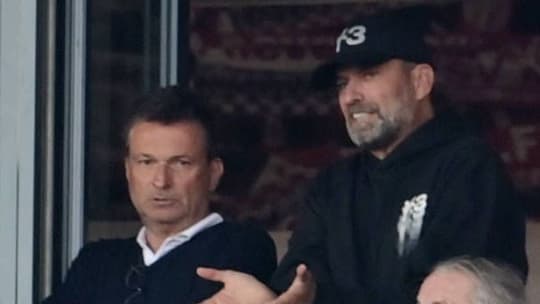 Besuch in der Loge: Mainz-Boss Christian Heidel (li.) mit Jürgen Klopp.