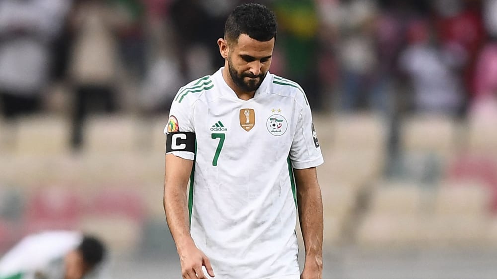 Enttäuscht: Der algerische Kapitän&nbsp;Riyad Mahrez während der Partie gegen die Elfenbeinküste.