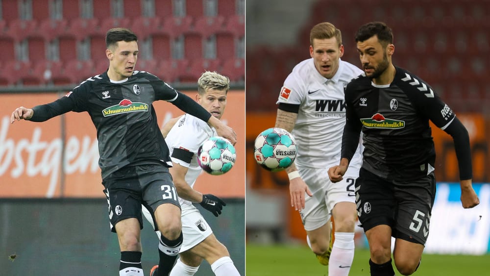 Gewinner beim SC Freiburg: Keven Schlotterbeck (li.) und Manuel Gulde (re.).