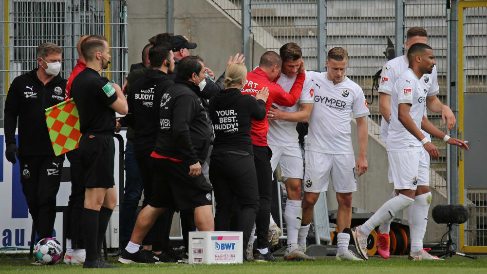 Das 2:0 von Kevin Behrens brachte Sandhausen den Klassenerhalt nahe.