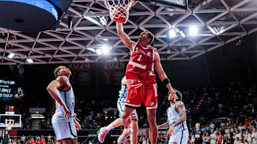 easyCredit Basketball Bundesliga: FC Bayern München - EWE Baskets Oldenburg; 04.10.2026 Oscar Da Silva (FC Bayern München, 1) dunkt den Ball easyCredit Basketball Bundesliga: FC Bayern München - EWE Baskets Oldenburg, München, BMW Park am 04.10.2026 *** easyCredit Basketball Bundesliga FC Bayern Munich EWE Baskets Oldenburg October 4, 2026 Oscar Da Silva of FC Bayern Munich dunks the ball easyCredit Basketball Bundesliga FC Bayern Munich EWE Baskets Oldenburg, Munich, BMW Park on October 4, 2026 Copyright: xBEAUTIFULxSPORTS Wunderlx